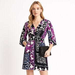 Alice & Trixie v-neck silk dress - size s